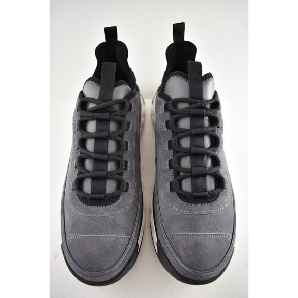 Chanel 23K Mens Grey Black White CC Logo Lace Up Low Top Trainer Sneaker 44 11 - Picture 5 of 13